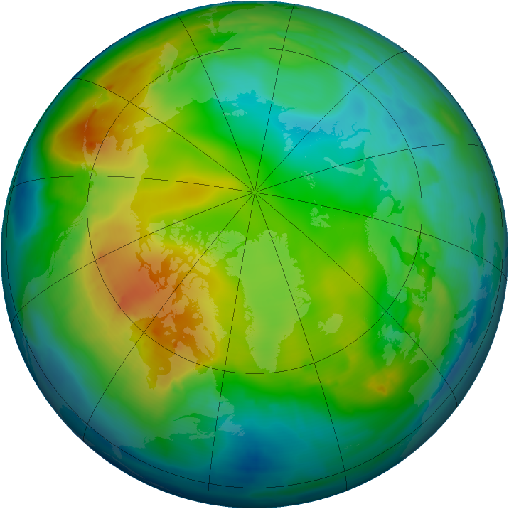Arctic ozone map for 28 November 2009